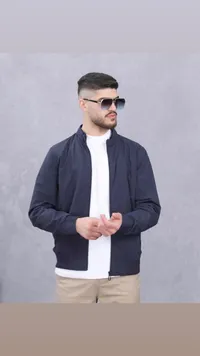 جاكيت رجالي كاجوال أزرق داكن