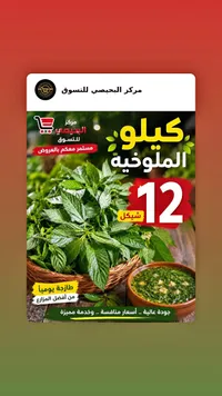 ملوخية طازجة - مركز البحيصي للتسوق - سوق غزة