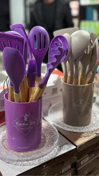 مجموعة مغارف سيليكون - Kitchen Set