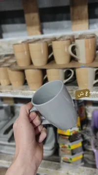 مج زجاج سيراميك - رمادي