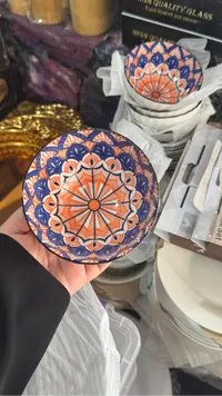طبق سيراميك مزخرف - تصميم إسلامي
