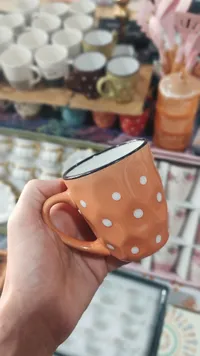 كوب سيراميك منقط