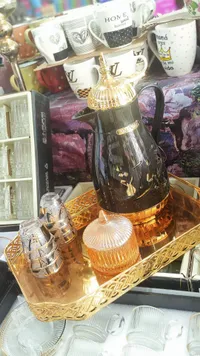 طقم دلة قهوة مع صينية وأكواب - اليازجي (Al-Yazji)
