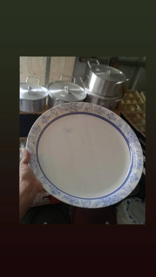صحن تقديم سيراميك مزخرف - أدوات منزلية - سوق غزة