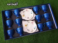طقم فناجين قهوة وشاي سيراميك - الفخامة