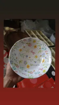 صحن تقديم سيراميك بنقشة الزهور