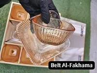 طقم ضيافة زجاجي مضلع - بيت الفخامة (Beit Al-Fakhama)
