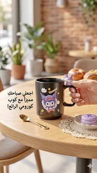 كوب سيراميك بتصميم شخصية كورومي