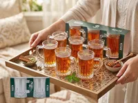 طقم أكواب شاي زجاجية - روزيتا (Rosita)