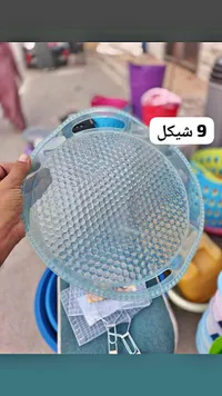 صينية تقديم بلاستيكية دائرية بنقشة خلية النحل - سوق غزة