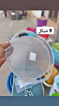 صينية تقديم بلاستيكية دائرية بنقشة خلية النحل - سوق غزة