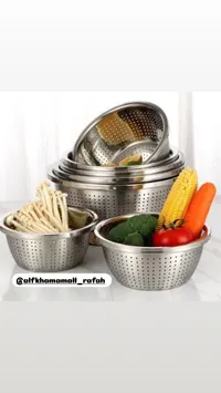 مصفاة خضار ستانلس ستيل متعددة الأحجام