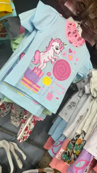 تيشيرت بناتي بطبعة يونيكورن - بينكي باي (Pinkie Pie)