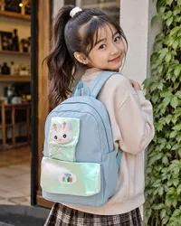 حقيبة ظهر مدرسية بتصميم أرنب لطيف