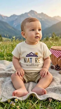 تيشيرت بطبعة "Nature is Calling" للأطفال