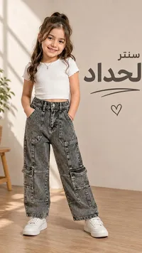 بنطلون جينز واسع للأطفال - سنتر لحداد