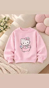سويت شيرت أطفال بطبعة هالو كيتي (Hello Kitty)
