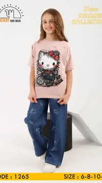 طقم ملابس صيفي للبنات - ديزرت كيدز وير (Desert Kids Wear)