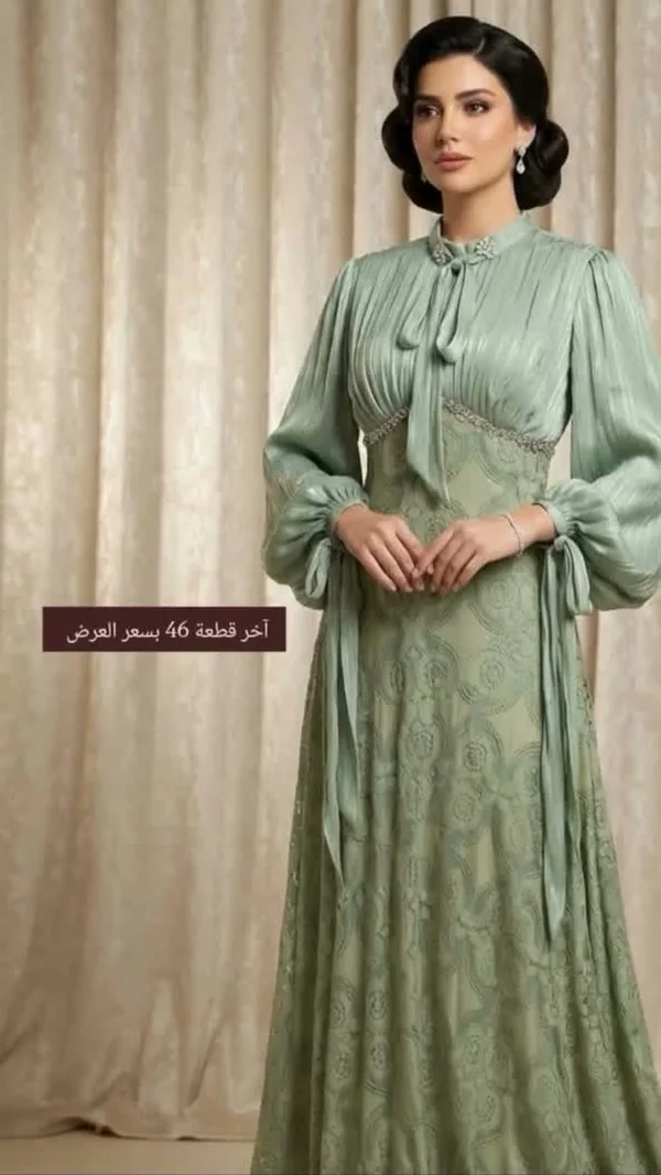 فستان سهرة نسائي طويل - ملابس نسائية - سوق غزة