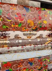 أغطية طاولات مطبوعة — مجموعة فواكه وزخارف