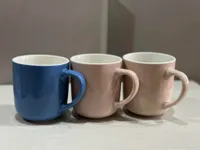 طقم أكواب سيراميك ملونة
