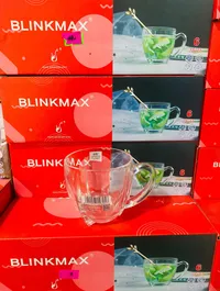 طقم أكواب زجاجية 6 قطع - بلينك ماكس (Blinkmax) - سوق غزة
