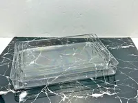 طقم صواني تقديم أكريليك شفاف
