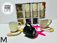 طقم أكواب قهوة سيراميك - شاور هوم لايف (Shawar Home Life)