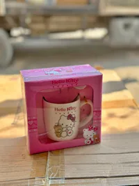 كوب هالو كيتي مع طبق وملعقة (Hello Kitty)