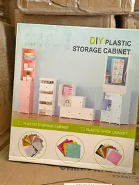 خزانة تخزين بلاستيكية قابلة للتجميع (DIY Plastic Storage Cabinet)