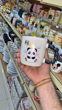 كوب بتصميم باندا لطيف