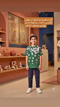 تيشيرت أطفال بطبعة دوائر