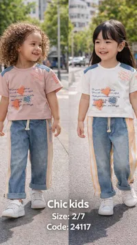 طقم ملابس أطفال صيفي - شيك كيدز (Chic Kids)