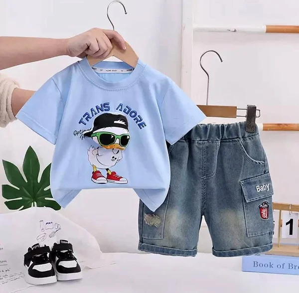 طقم ملابس صيفي للأطفال - هوم بيبي (Home Baby) - ملابس أطفال - سوق غزة