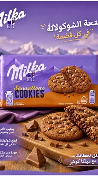 بسكويت كوكيز سينسيشنز بالشوكولاتة - ميلكا (Milka)
