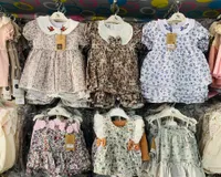 فستان صيفي بناتي مزين بالورود - بيبي كوليكشن (Baby Collection)