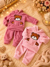 طقم بيجاما أطفال بتصميم دب (Teddy Bear)