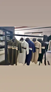 قميص بولو رجالي محبوك بسحاب