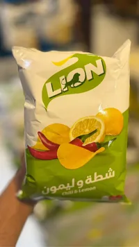 شيبس بطاطس بنكهة الشطة والليمون - ليون (Lion)