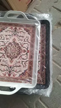 صينية تقديم بلاستيكية بنقشة السجاد الشرقي