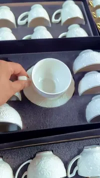طقم فناجين قهوة بورسلين فاخر