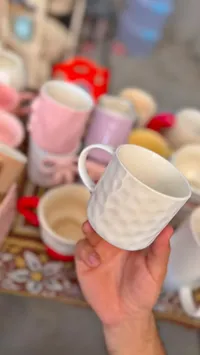 كوب سيراميك بنقوش ماسية