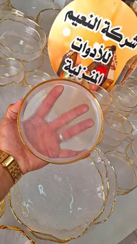 أطباق تقديم زجاجية مزخرفة - شركة النعيم