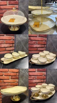 طبق تقديم فاخر مع أغطية (غير ظاهر في الصورة)