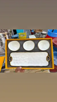طقم تقديم سيراميك فاخر (Luxury Ceramic Serving Set)