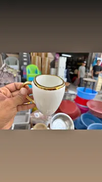 كوب سيراميك ذهبي
