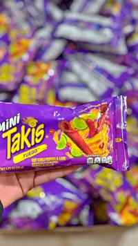 رقائق تورتيلا ميني تاكيس بنكهة الفلفل الحار والليمون (Takis)