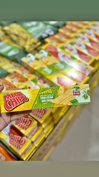 رقائق بطاطس بنكهة الكريمة الحامضة والبصل - ميجا شيبس (Mega Chips)