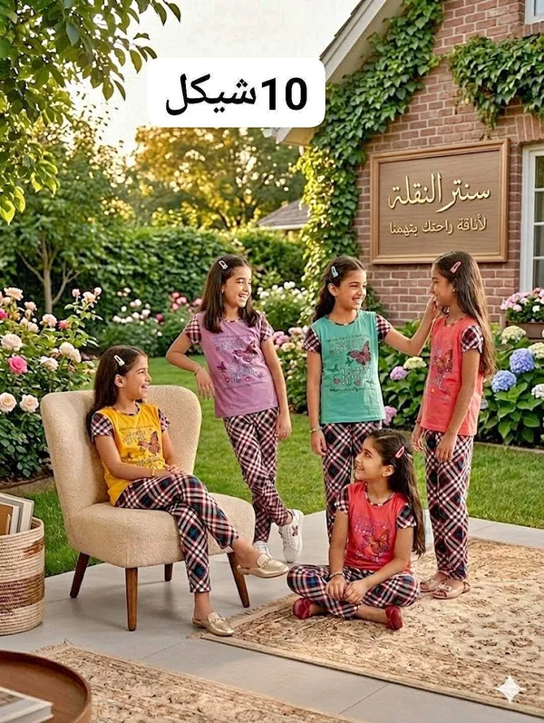 طقم ملابس أطفال صيفي - سنتر النقلة - ملابس أطفال - سوق غزة