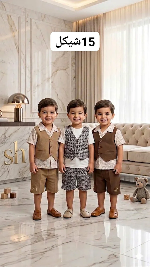 طقم ملابس أطفال رسمي - إس إتش (SH) - ملابس أطفال - سوق غزة